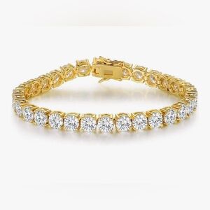 18k gold plated CZ tennis bracelet